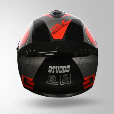 STUDDS-DRIFTER D6 DECORE BLACK GRAY AND RED - Image 2